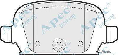 APEC BRAKING pad1705 -  Комплект тормозных колодок, дисковый тормоз